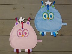 Label speendoek Uil met Naam