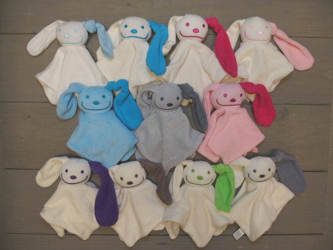 Knuffeldoekje konijn met Naam