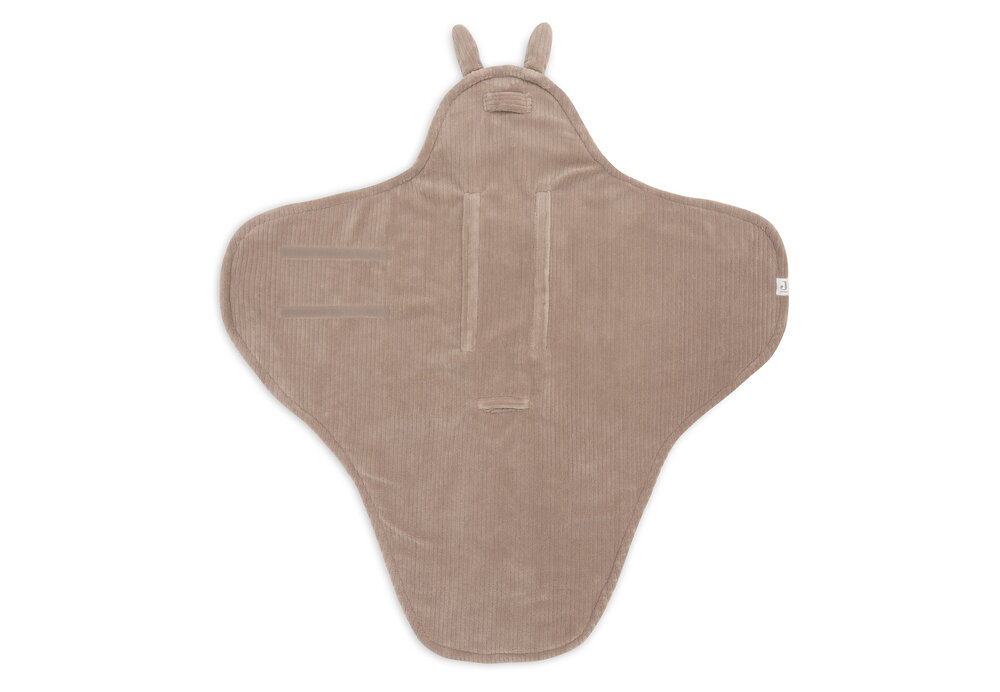 Jollein Wikkeldeken Bunny Cloudy Rib - Milky Coffee 100x105cm