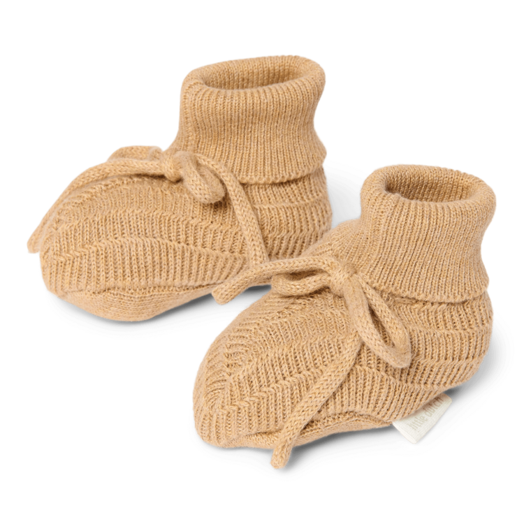 Little Dutch Gebreide slofjes Soft Tan