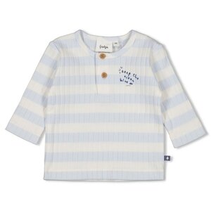 Feetje Longsleeve rib met streep - Blue Ocean 51602722