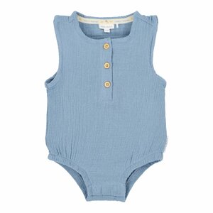 Little Dutch Romper mouwloos blauw Stone Blue