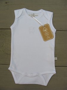 Feetje Schaap Romper mouwloos - Organic Wit