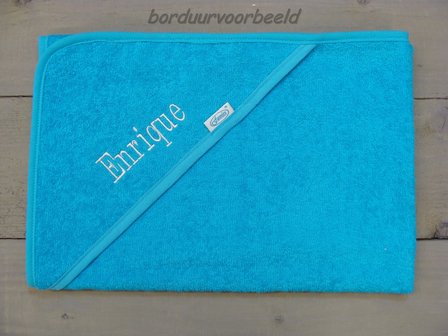 Badcape Turquoise met Naam