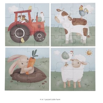 Little Dutch 4 in 1 puzzel Little Farm