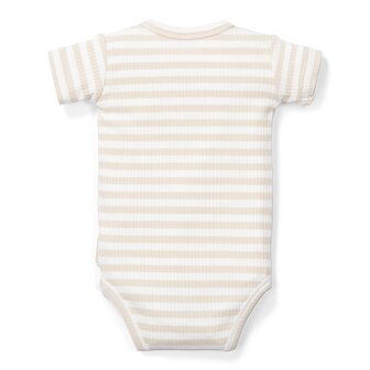 Little Dutch Romper korte mouw Stripe Sand-White