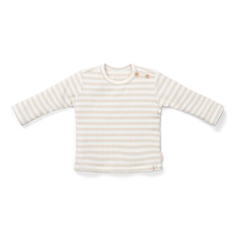 Little Dutch T-shirt lange mouw Stripe Sand-White