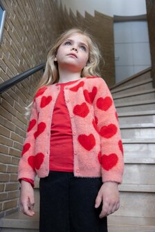 Jubel Vest gebreid AOP - Queen Of Hearts 91300181