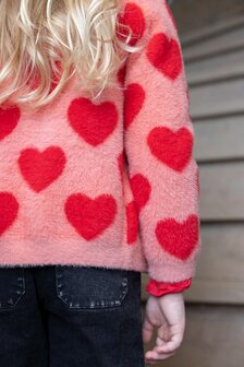 Jubel Vest gebreid AOP - Queen Of Hearts 91300181