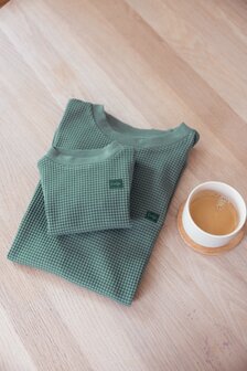 Feetje Pyjama wafel Zeegroen Family Limited Edition