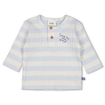 Feetje Longsleeve rib met streep - Blue Ocean 51602722