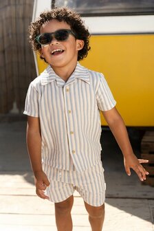 Little Dutch Blouse korte mouw Multi Stripe