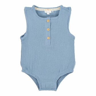 Little Dutch Romper mouwloos blauw Stone Blue
