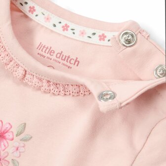 Little Dutch Romper korte mouw roze Blosssom