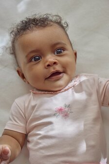 Little Dutch Romper korte mouw roze Blosssom
