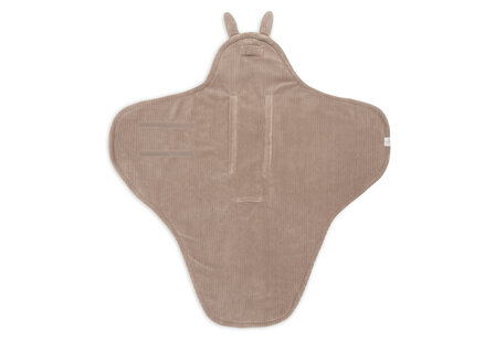 Jollein Wikkeldeken Bunny Cloudy Rib - Milky Coffee 100x105cm