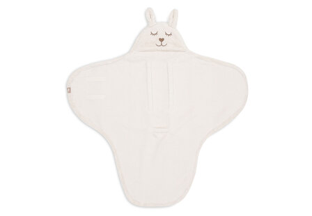 Jollein Wikkeldeken Bunny Cloudy Rib - Oatmeal 100x105cm