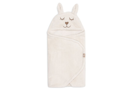 Jollein Wikkeldeken Bunny Cloudy Rib - Oatmeal 100x105cm