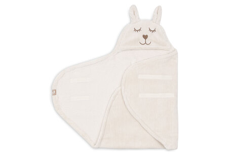 Jollein Wikkeldeken Bunny Cloudy Rib - Oatmeal 100x105cm