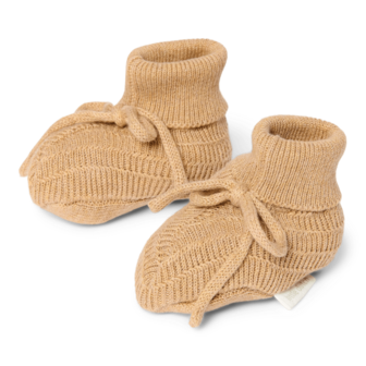Little Dutch Gebreide slofjes Soft Tan