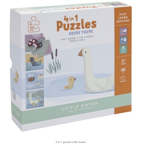 Little Dutch 4 in 1 puzzel Little Goose