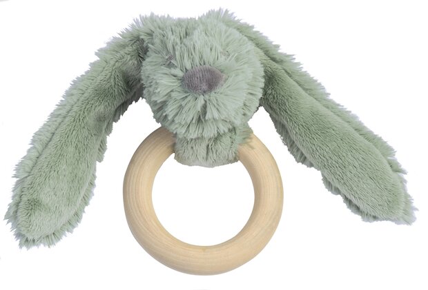 Happy Horse Green Rabbit Richie FSC Wooden Teething Ring