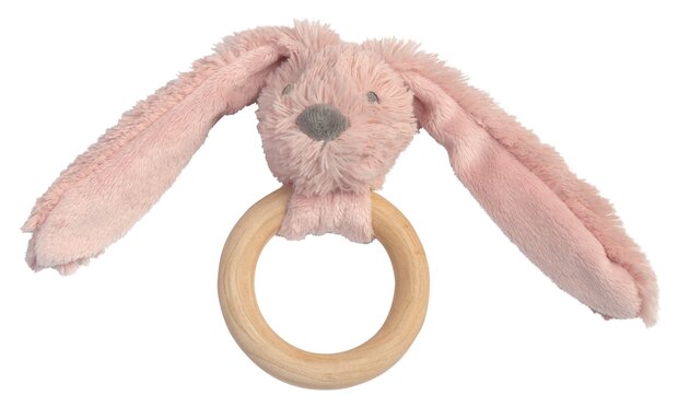 Happy Horse Old Pink Rabbit Richie FSC Wooden Teething Ring