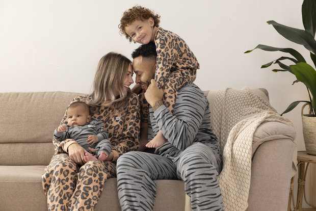 Feetje Pyjama wafel Grijs melange Family Fashion Edition