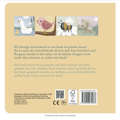 Little Dutch Kinderboek Mijn Dieren Puzzelboek