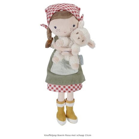 Little Dutch Knuffelpop Boerin Rosa met schaap 35cm