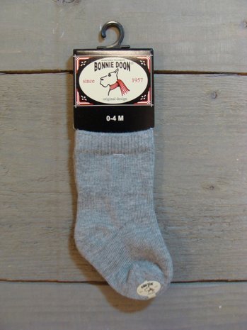 Begeleiden toevoegen aan in de buurt Cotton Sock Baby Light Grey Heather Bonnie Doon - duimelotje-webshop.nl