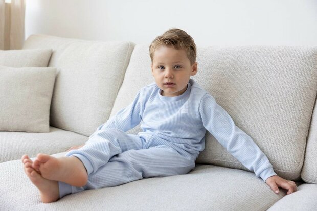 Feetje Pyjama wafel Babyblue