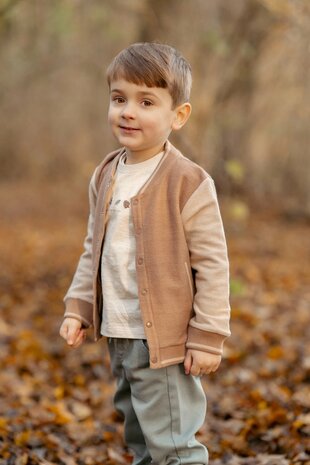 Little Dutch Gebreid vest Brown/Taupe