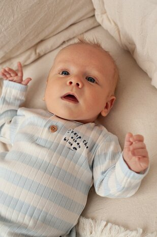 Feetje Longsleeve rib met streep - Blue Ocean 51602722