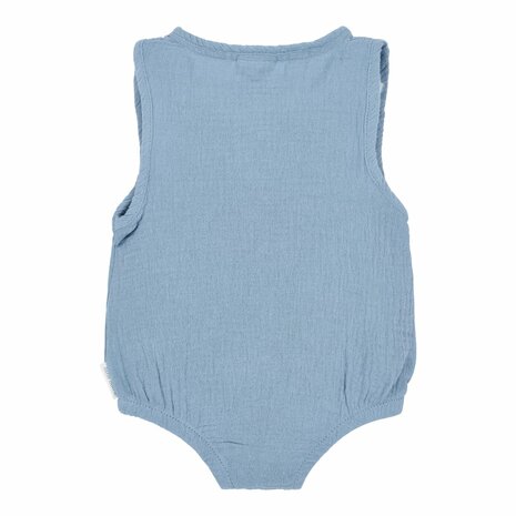 Little Dutch Romper mouwloos blauw Stone Blue