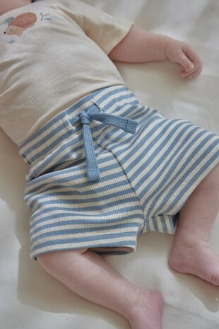 Little Dutch Korte broek blauw Stone Blue stripe