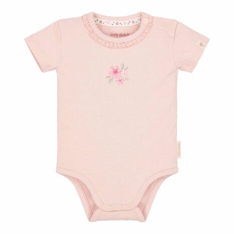 Little Dutch Romper korte mouw roze Blosssom