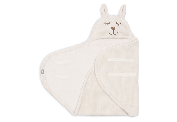 Jollein Wikkeldeken Bunny Cloudy Rib - Oatmeal 100x105cm