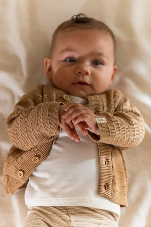 Little Dutch Gebreid vestje overslag Soft Tan