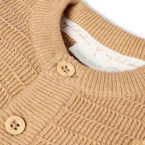 Little Dutch Gebreid vestje overslag Soft Tan