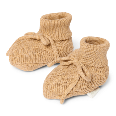Little Dutch Gebreide slofjes Soft Tan