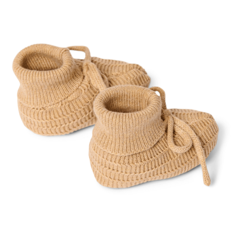 Little Dutch Gebreide slofjes Soft Tan
