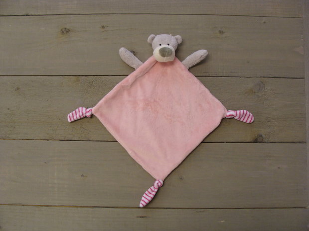 Knuffeldoek Beer Klein Roze