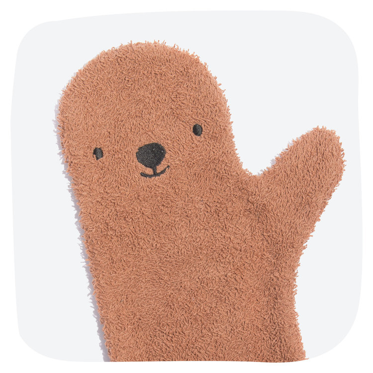 Baby shower Glove Roestbruine Beer