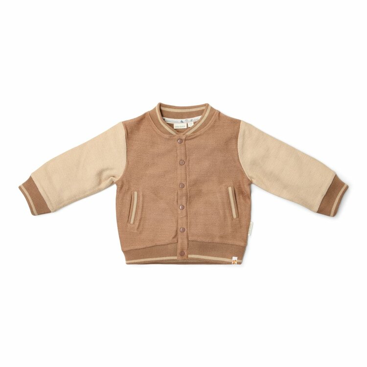 Little Dutch Gebreid vest Brown/Taupe