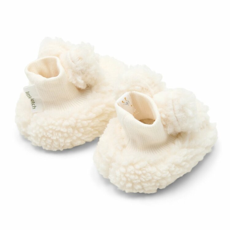 Little Dutch Teddy slofjes Off White