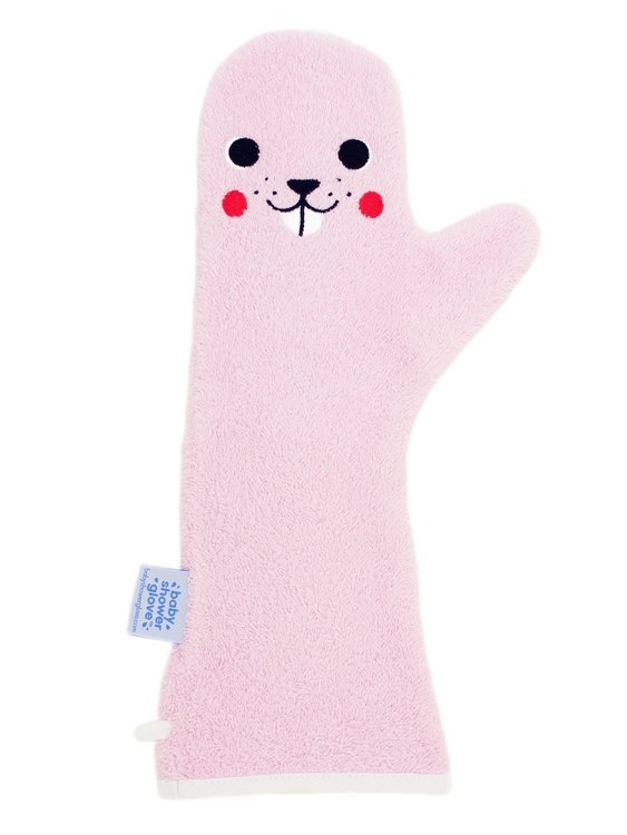 Baby shower Glove Beaver roze